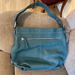 Coach Teal Leather Shoulder Bag